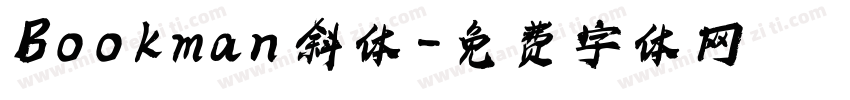 Bookman 斜体字体转换